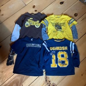 Long sleeve boys tee shirt lot -4T